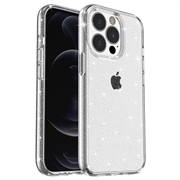 Capa Híbrida Stylish Glitter Series para iPhone 15 Pro Max - Branco