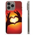 Capa de TPU - iPhone 15 Pro Max - Silhueta de Coração
