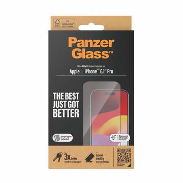Protetor de Ecrã PanzerGlass Ultra-Wide Fit EasyAligner para iPhone 15 Pro - Preto