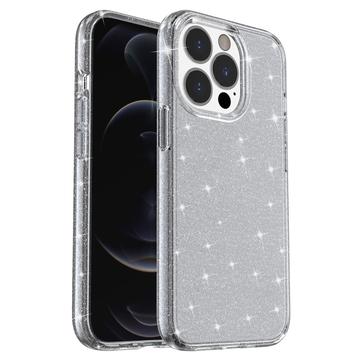 Capa Híbrida Stylish Glitter Series para iPhone 15 Pro - Cinzento
