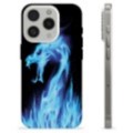 Capa de TPU - iPhone 15 Pro - Dragão de Fogo Azul