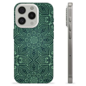 Capa de TPU - iPhone 15 Pro - Mandala Verde