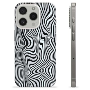 Capa de TPU - iPhone 15 Pro - Zebra Hipnotizante