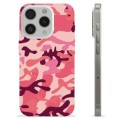 Capa de TPU - iPhone 15 Pro - Camuflagem Rosa