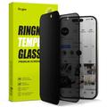 Protetor de ecrã de vidro temperado para iPhone 15 Ringke TG Privacy - Bordo preto