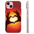 Capa de TPU - iPhone 15 - Silhueta de Coração