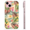 Capa de TPU - iPhone 15 - Flores Cor-de-rosa
