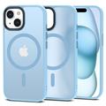 Capa Magmat Tech-Protect para iPhone 15 - Compatível com MagSafe - Azul-celeste / Translúcido