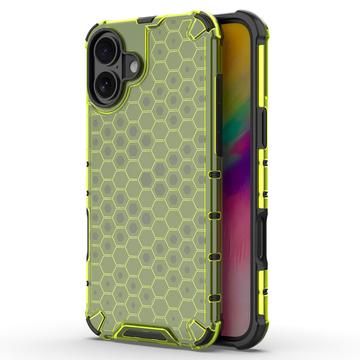 Capa Híbrida Honeycomb Armored para iPhone 16 - Verde