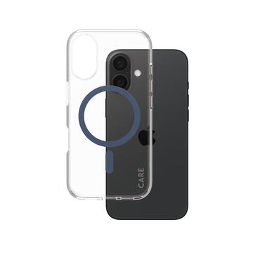 Capa PanzerGlass Care Transparent Urban Combat para iPhone 16 - Compatível com MagSafe - Azul