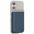 Capa com Bateria de Backup para iPhone 16 Plus - 7000mAh - Azul Escuro / Cinzento