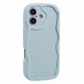 Capa TPU Candy Color Wavy para iPhone 16 Plus - Azul bebé