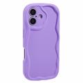Capa TPU Candy Color Wavy para iPhone 16 Plus - Roxo