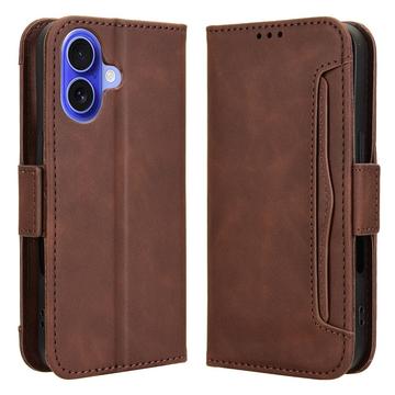 Capa para carteira para iPhone 16 Plus - Castanho