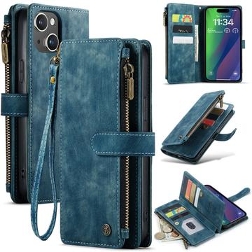 Bolsa Tipo Carteira Caseme C30 Multifuncional para iPhone 16 Plus - Azul