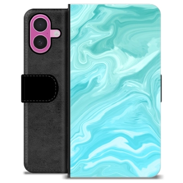 Bolsa tipo Carteira - iPhone 16 Plus - Mármore Azul