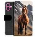 Bolsa tipo Carteira - iPhone 16 Plus - Cavalo