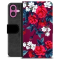 Bolsa tipo Carteira - iPhone 16 Plus - Flores Vintage