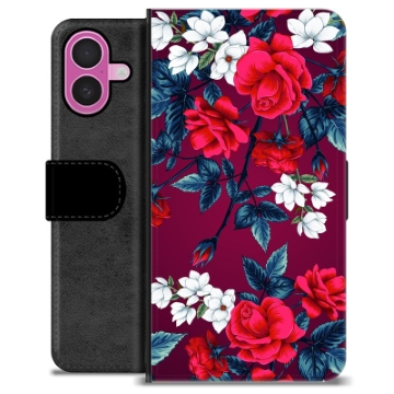 Bolsa tipo Carteira - iPhone 16 Plus - Flores Vintage