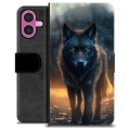 Bolsa tipo Carteira - iPhone 16 Plus - Lobo