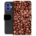 Bolsa tipo Carteira - iPhone 16 - Grãos de Café