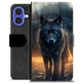 Bolsa tipo Carteira - iPhone 16 - Lobo