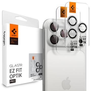 Protetor de Câmara Spigen Glas.tR Ez Fit Optik Pro para iPhone 16 Pro/16 Pro Max/17 Pro/17 Pro Max - Prateado