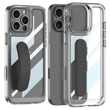 Capa transparente com fita de silicone para as mãos para iPhone 16 Pro