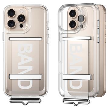 Capa de pega GKK para iPhone 16 Pro - Prateada / Transparente