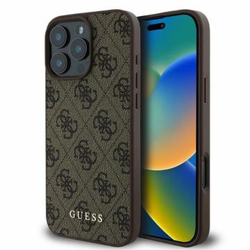 Capa Híbrida Guess 4G Metal Gold Logo para iPhone 16 Pro - Castanho