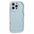 Capa TPU Candy Color Wavy para iPhone 16 Pro Max - Azul bebé