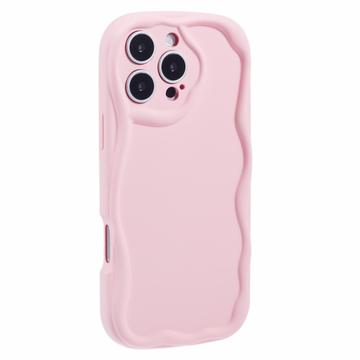 Capa TPU Candy Color Wavy para iPhone 16 Pro Max - Rosa