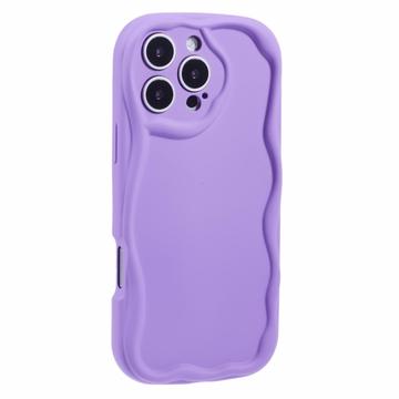 Capa TPU Candy Color Wavy para iPhone 16 Pro Max - Roxo