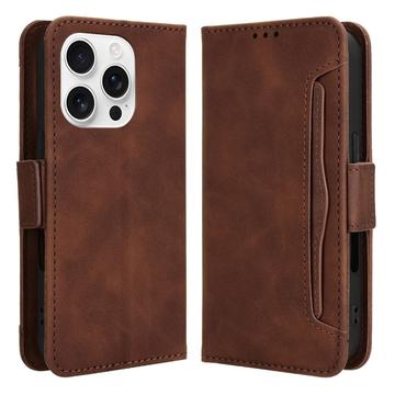 Capa para iPhone 16 Pro Max com porta-cartões - Castanho
