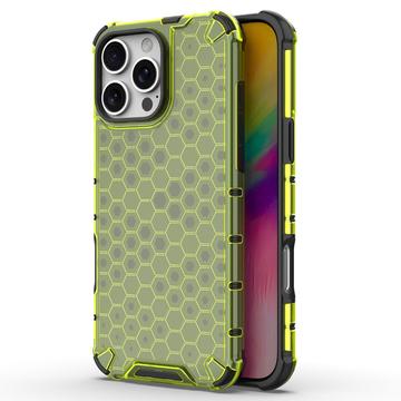Capa Híbrida Honeycomb Armored para iPhone 16 Pro Max - Verde