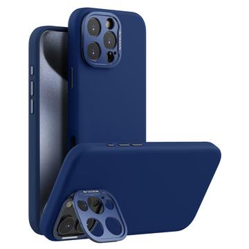 Capa de silicone líquida para iPhone 16 Pro Max Nillkin LensWing Pro - Compatível com MagSafe - Azul