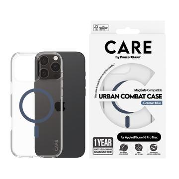 Capa PanzerGlass Care Transparent Urban Combat para iPhone 16 Pro Max - Compatível com MagSafe