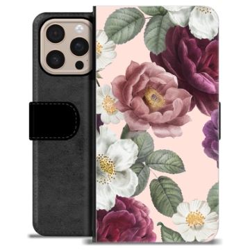 Bolsa tipo Carteira - iPhone 16 Pro Max - Flores Românticas