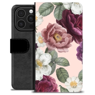 Bolsa tipo Carteira - iPhone 16 Pro - Flores Românticas