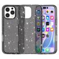 Capa Híbrida Stylish Glitter Series para iPhone 16 Pro - Preto