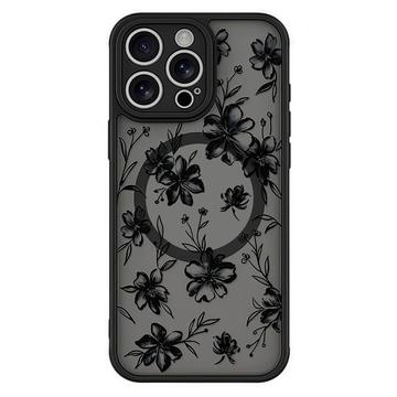 Capa magnética protetora e elegante para iPhone 16 Pro - Flores de tinta