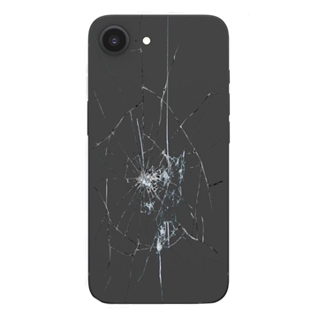 Reparação da capa traseira do iPhone 16e - só vidro - Preto