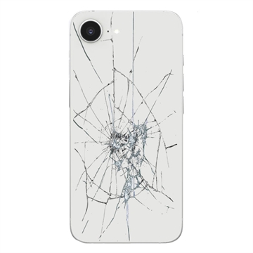 Reparação da capa traseira do iPhone 16e - só vidro - Branco