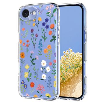 Capa em TPU com padrão floral para iPhone 16e