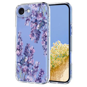 Capa em TPU com padrão floral para iPhone 16e - Wisteria