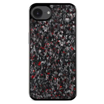 Capa híbrida com textura forjada para iPhone 16e - Vermelho