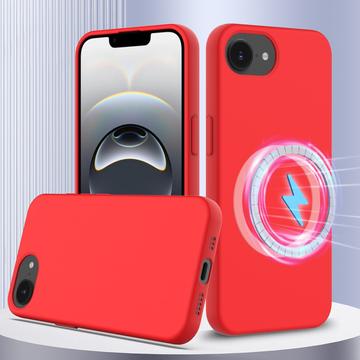 Capa de silicone líquido para iPhone 16e - Compatível com MagSafe - Vermelho