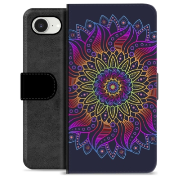 Bolsa tipo Carteira - iPhone 16e - Mandala Colorida