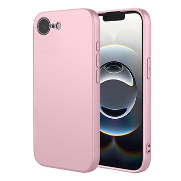 Capa de silicone à prova de choque para iPhone 16e - Cor-de-Rosa