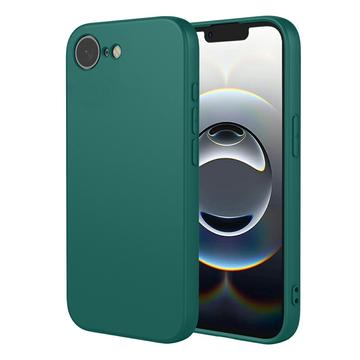 Capa de silicone à prova de choque para iPhone 16e - Verde escuro